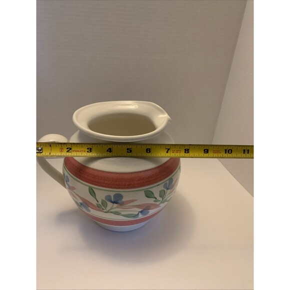 Vintage Stoneware Pottery Style Pitcher GUC Unbranded 7” Heavy - Picture 8 of 8